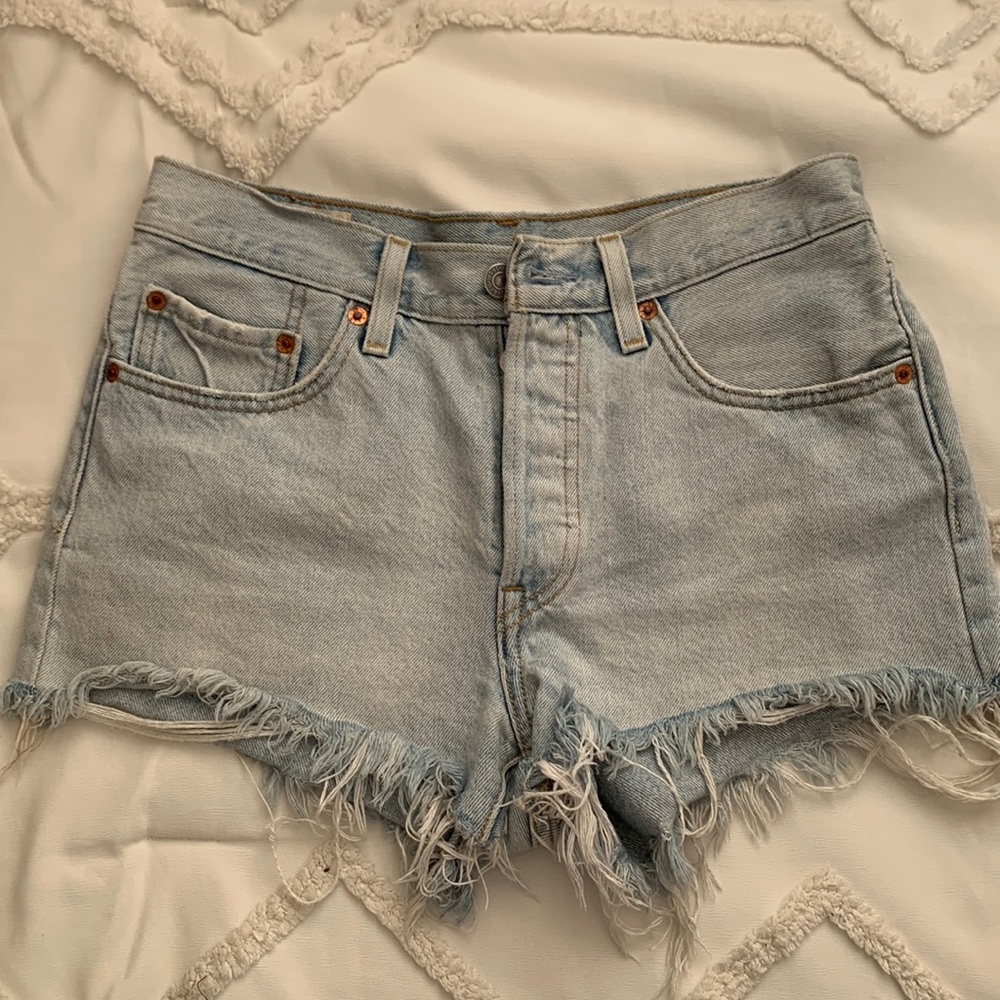 Levis Frayed Shorts